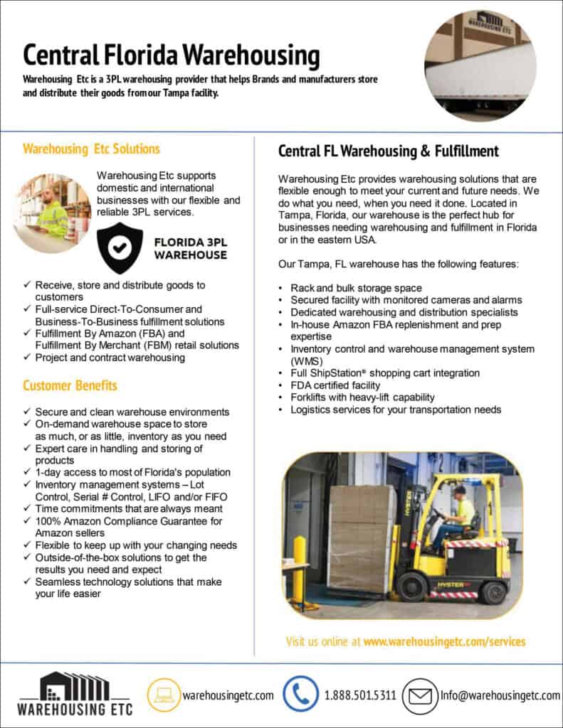 Warehouse Etc Service Flyer