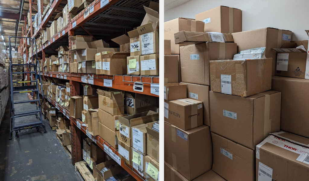 parcel shipments are stored safely and securely in the warehouse before the Outbound order is picked and shipped to the customer. Same Day package consolidation turn around is available at